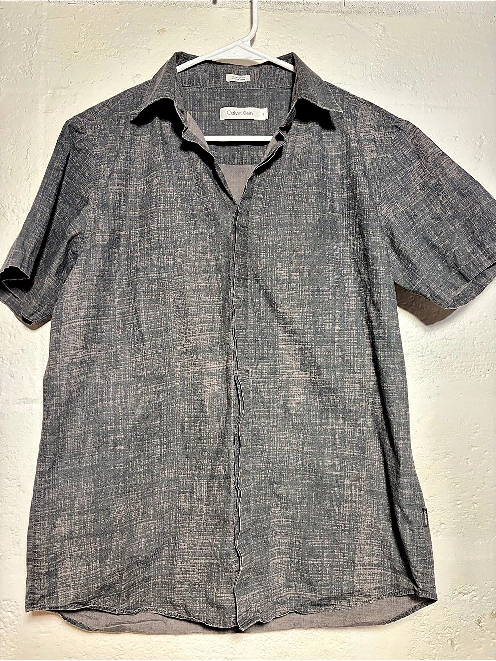 Calvin Klein Men'Small Cotton Abstract Short Sleeve Shirt Size Small